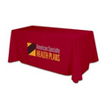 4 Sided Flat Polyester Screen Printed Table Cover (Fits 6' Table)